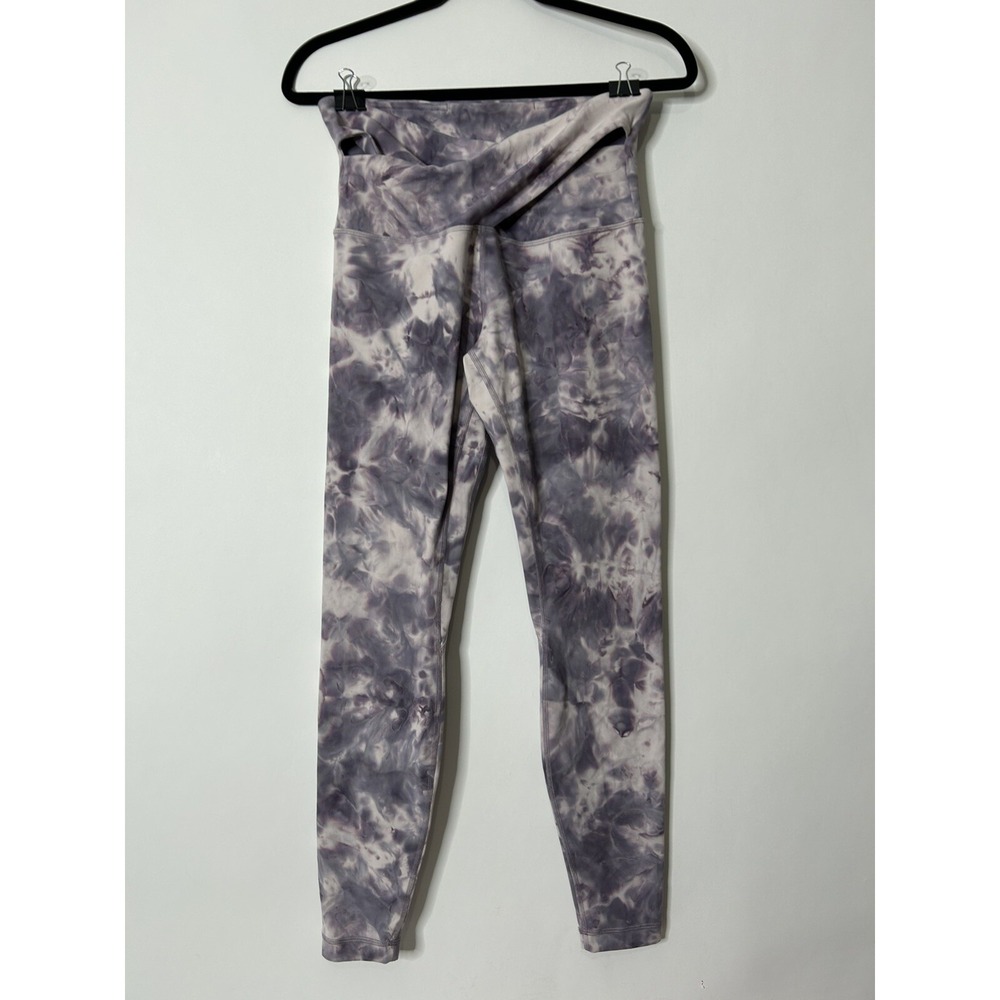 Lululemon Women Size 8 Align High Rise Criss Cross Purple Diamond Dye Leggings